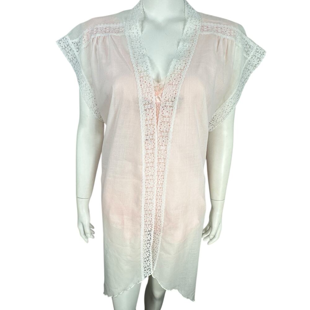 Vintage Wearabouts Sirena Swim Cover Womens Medium Boho Gauze Cottage Topper